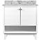 Ridglea 34" Wide White and Gray Wood Single Sink Vanity