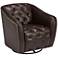 Ridley Faux Leather Swivel Accent Chair