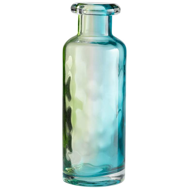 Image 1 Rigby 14" High Handcrafted Blue Glass Vase