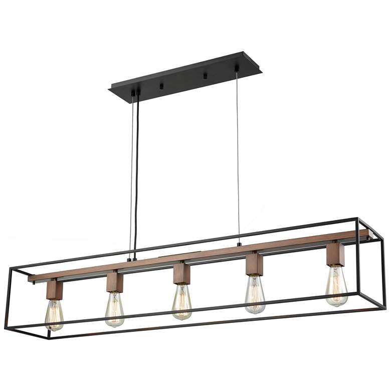Image 1 Rigby 48 inch Wide 5-Light Linear Chandelier - Oil Rubbed Bronze