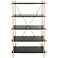 Rigby 72" High Black and Gold Modern Etagere Shelf