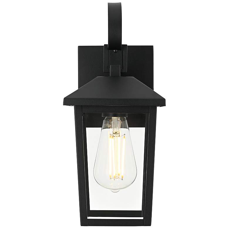 Image 1 Riggs 12 1/2" High Black Outdoor Wall Light