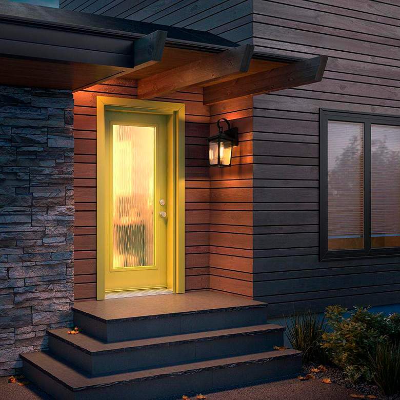 Image 2 Riggs 12 1/2" High Black Outdoor Wall Light more views