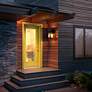 2_Riggs 12 1/2" High Black Outdoor Wall Light more views