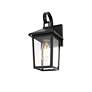 3_Riggs 12 1/2" High Black Outdoor Wall Light more views