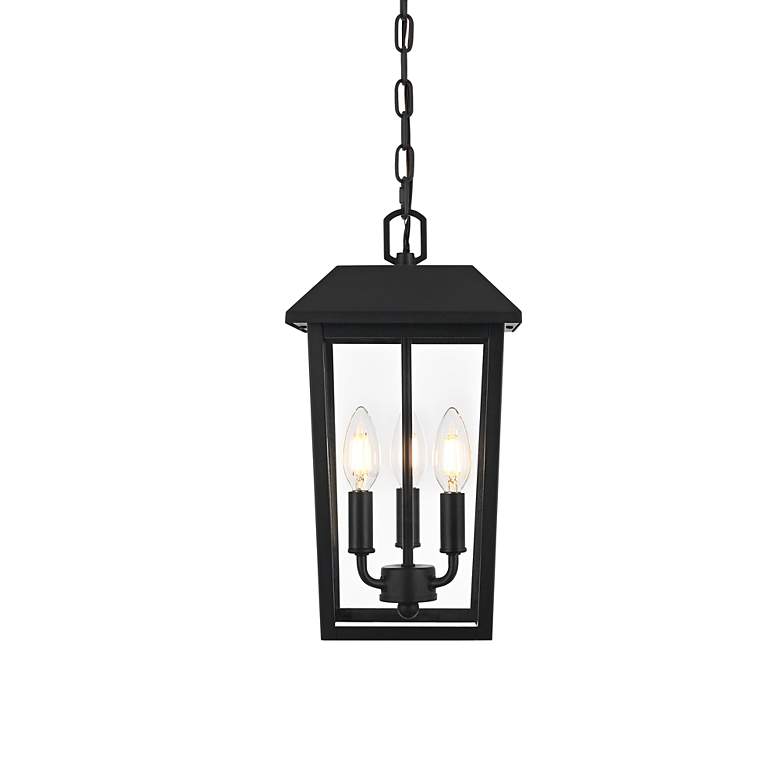 Image 4 Riggs 15" High Black 3-Light Outdoor Hanging Light more views
