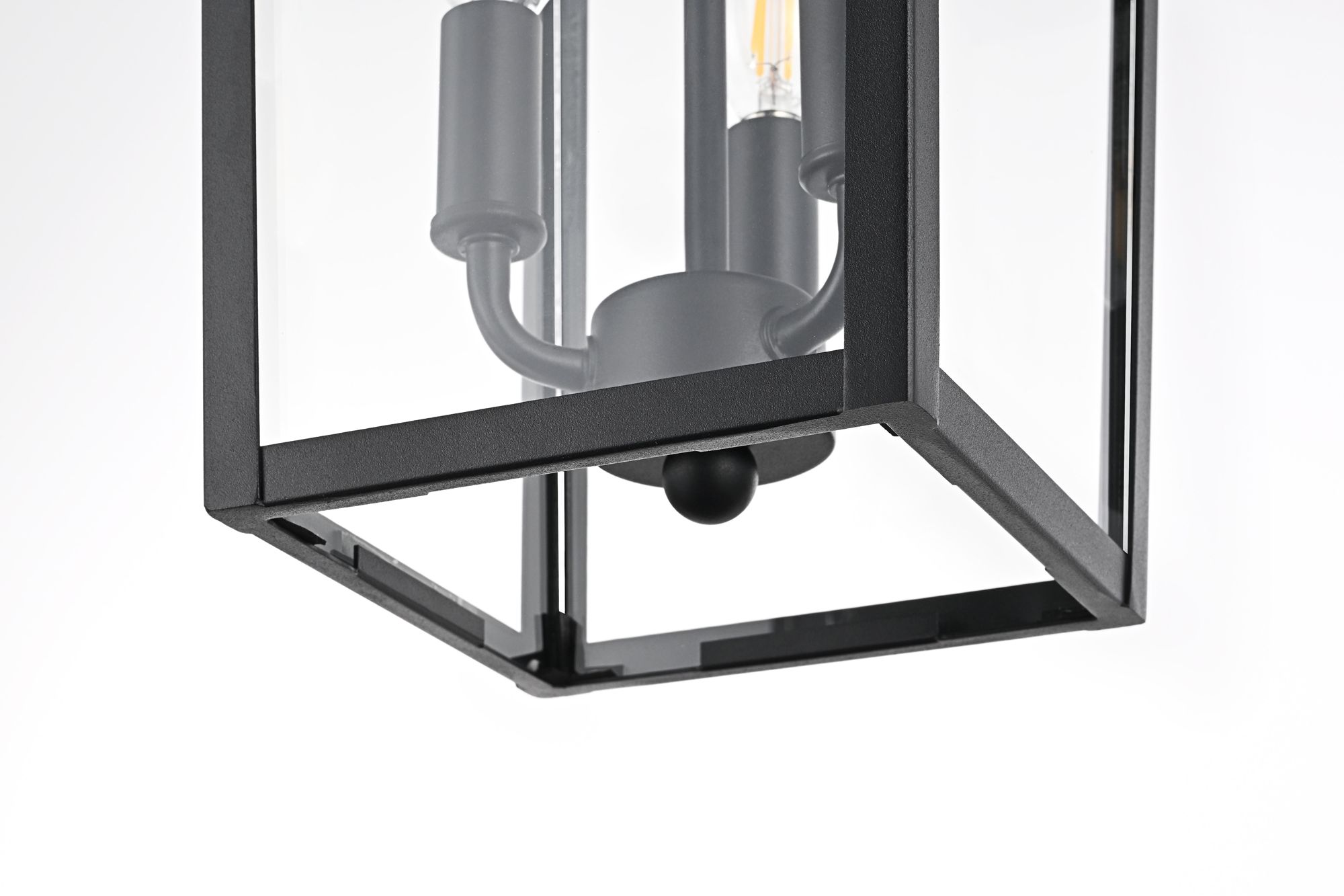 Riggs 15" High Black 3-Light Outdoor Hanging Light