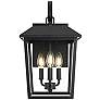 1_Riggs 17 1/2" High Black 3-Light Outdoor Wall Light
