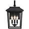 Riggs 17 1/2" High Black 3-Light Outdoor Wall Light