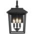 Riggs 17 1/2" High Black 3-Light Outdoor Wall Light