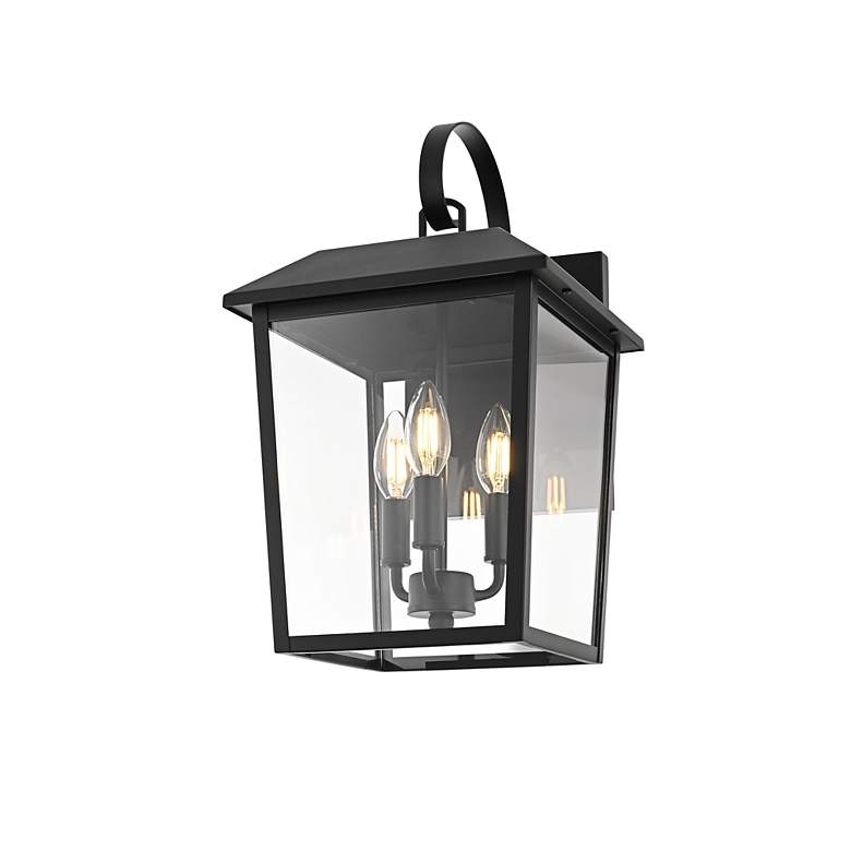 Image 3 Riggs 17 1/2" High Black 3-Light Outdoor Wall Light more views