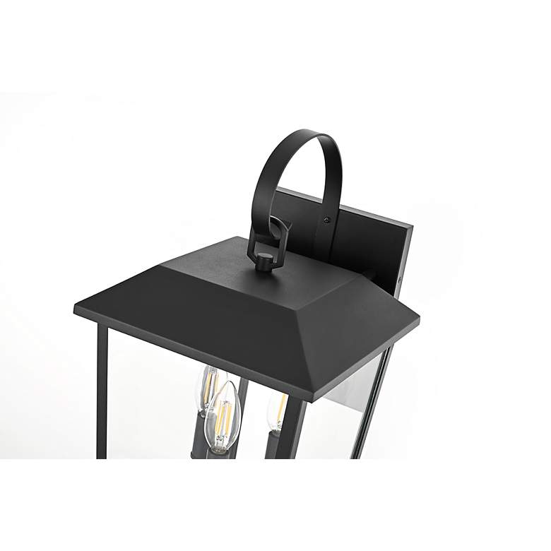 Image 4 Riggs 17 1/2" High Black 3-Light Outdoor Wall Light more views