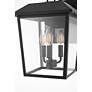 5_Riggs 17 1/2" High Black 3-Light Outdoor Wall Light more views
