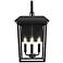 Riggs 21 1/2" High Black 3-Light Outdoor Wall Light