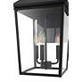 6_Riggs 21 1/2" High Black 3-Light Outdoor Wall Light more views