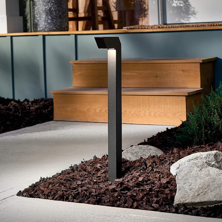 Image 1 Right Angle 22"H Textured Architectural Bronze Path Light