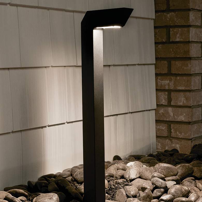 Image 5 Right Angle 22"H Textured Architectural Bronze Path Light more views
