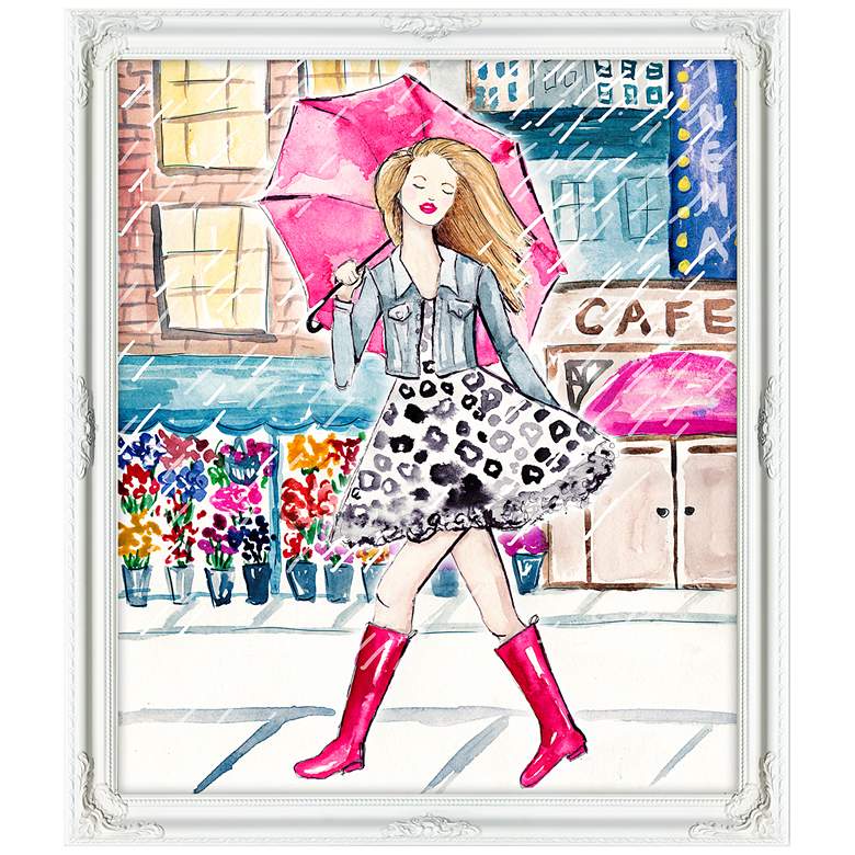 Image 1 Right As Rain 32 inchW Illustrated Feminine Framed Wall Art