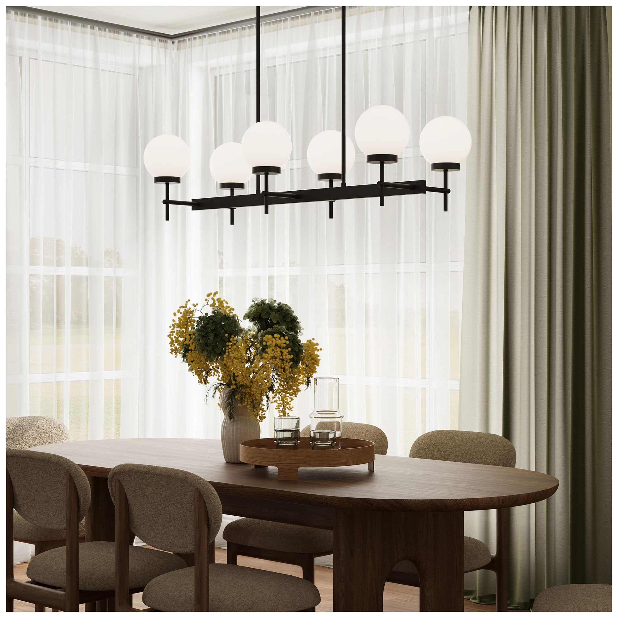 Image 3 Rigsby Six-Light  Linear Chandelier more views