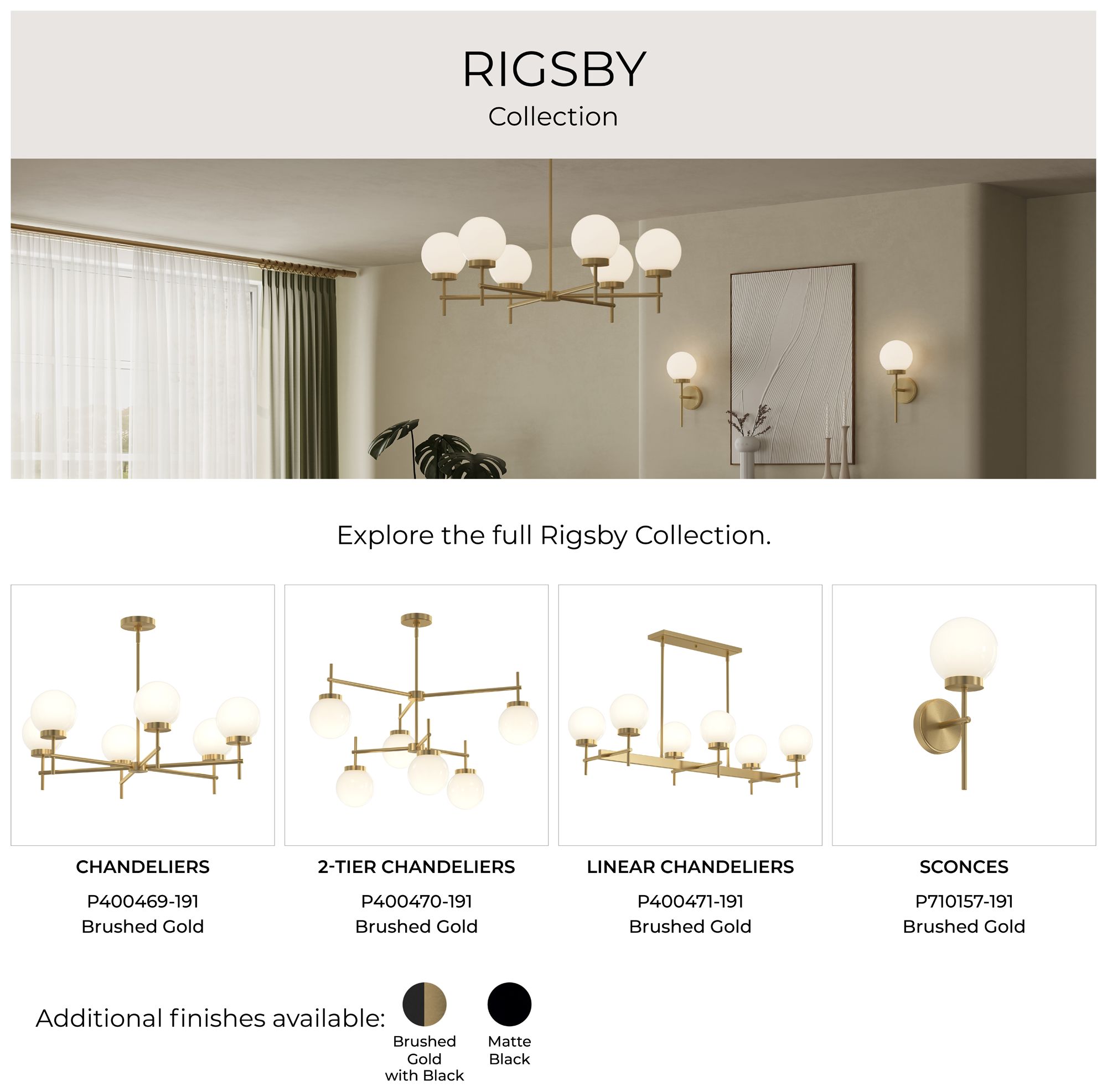 Rigsby Six-Light  Medium Chandelier