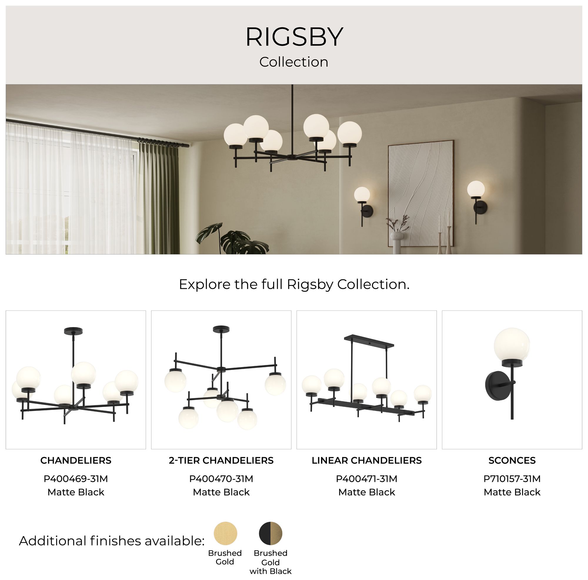 Rigsby Six-Light  Medium Chandelier