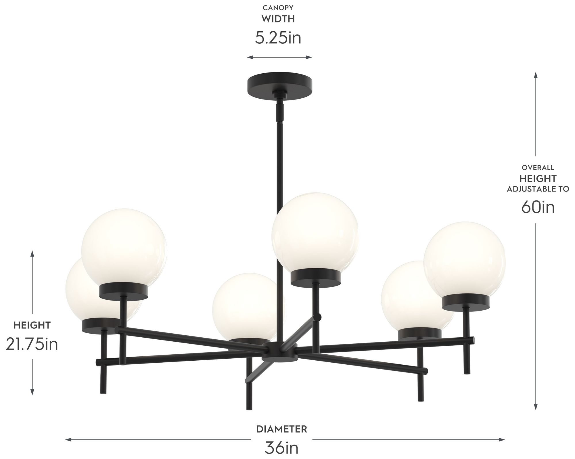 Image 6 Rigsby Six-Light  Medium Chandelier more views