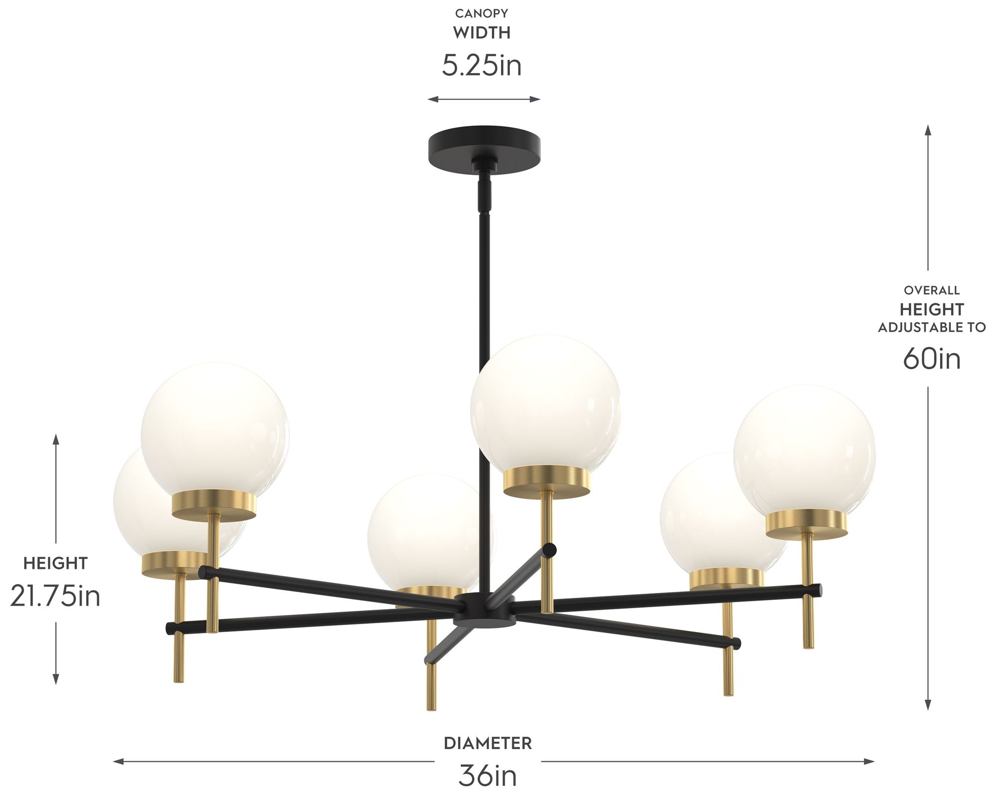 Image 6 Rigsby Six-Light  Medium Chandelier more views
