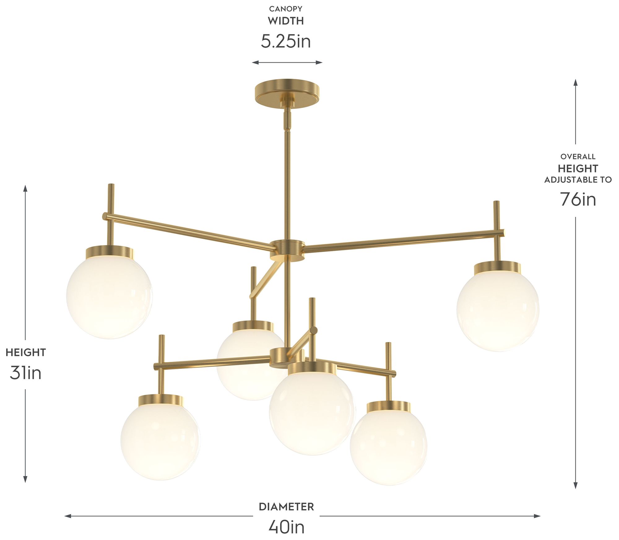 Image 6 Rigsby Six-Light  Two-Tier Chandelier more views