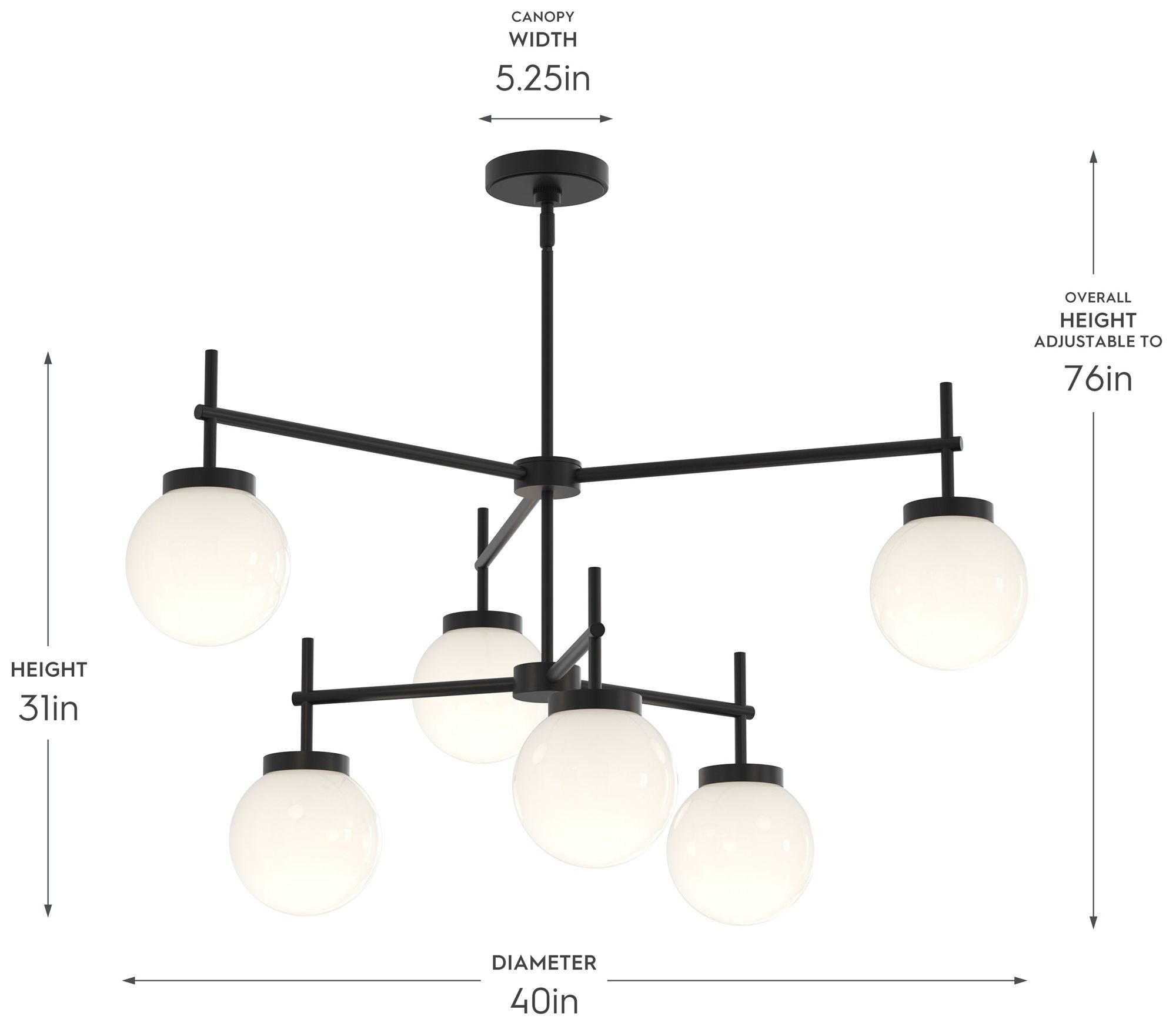 Image 6 Rigsby Six-Light  Two-Tier Chandelier more views
