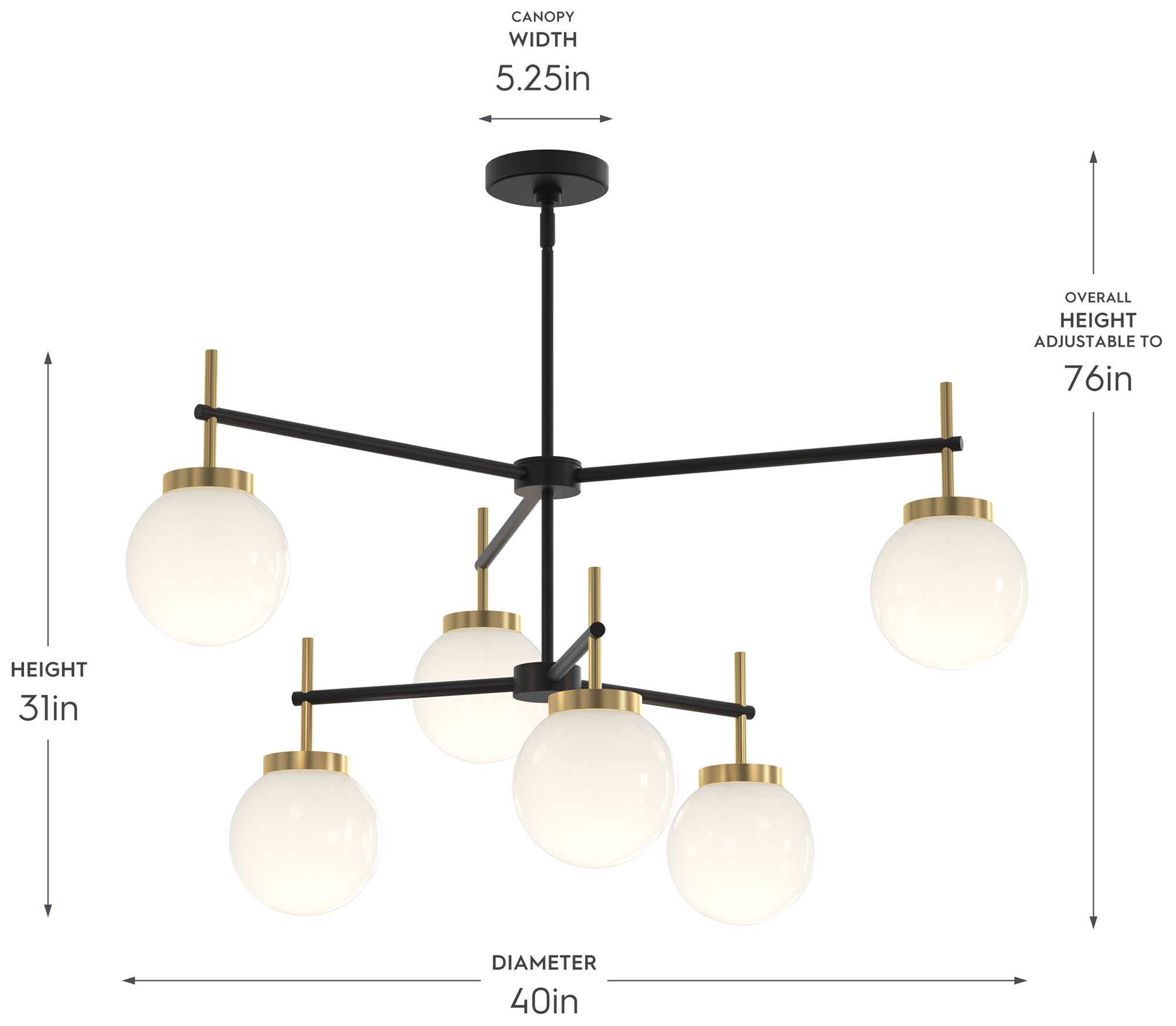 Image 6 Rigsby Six-Light  Two-Tier Chandelier more views