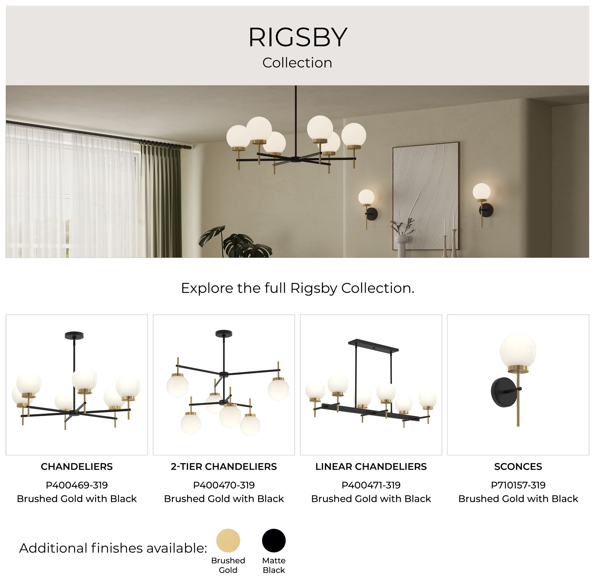 Rigsby Six-Light  Two-Tier Chandelier