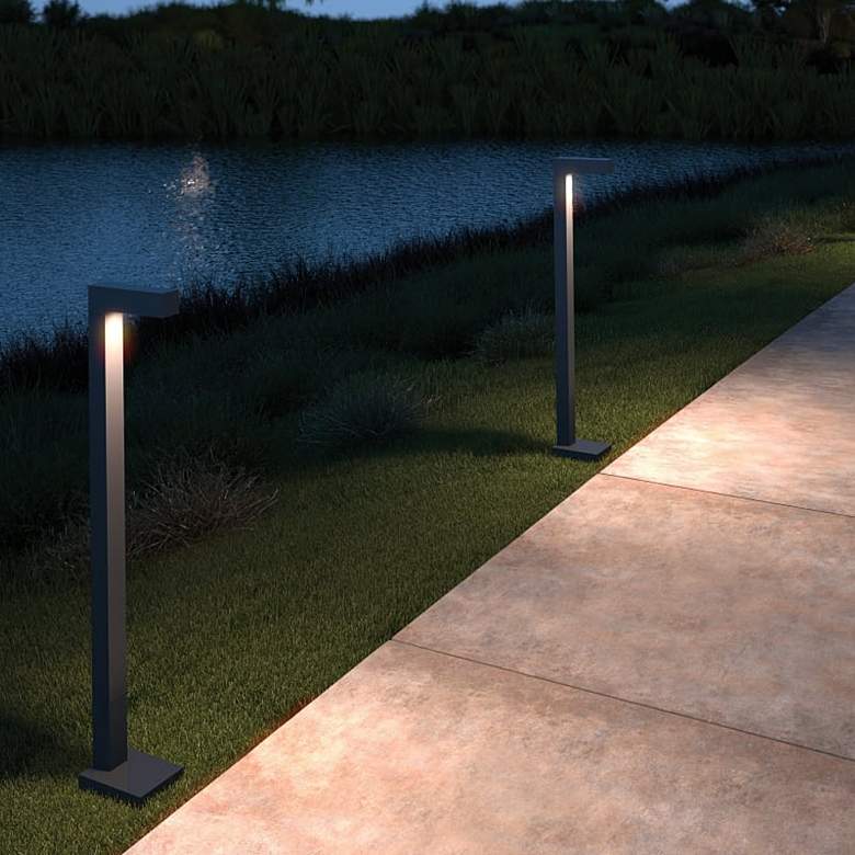 Image 2 Rika 25" High Brass Metal LED Landscape Path Light more views