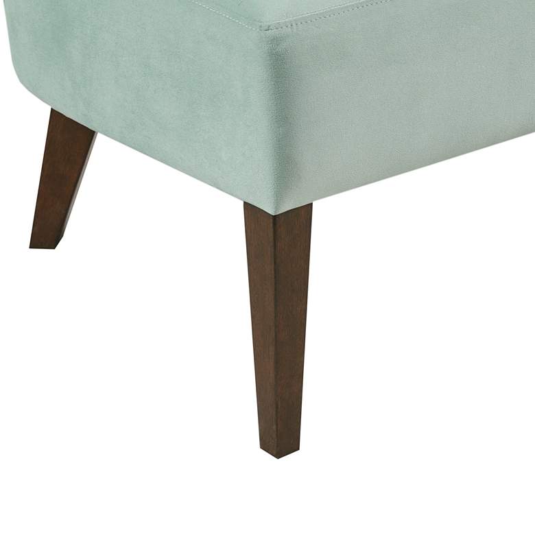 Image 3 Rile Light Blue Velvet Fabric Tufted Accent Lounge Chair more views