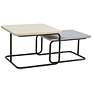 2_Riley 23 1/4" Wide Cream and Gray Nesting Tables Set of 2