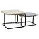 Riley 23 1/4" Wide Cream and Gray Nesting Tables Set of 2