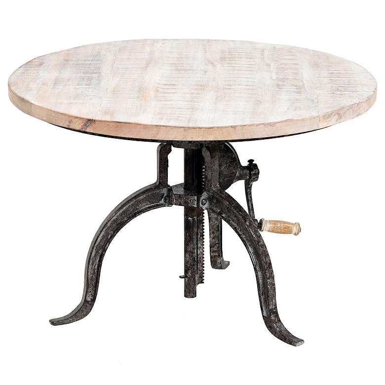 Image 1 Riley 28"W Black with Natural Wood Adjustable Coffee Table