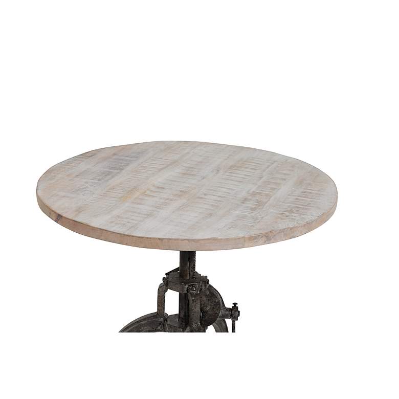 Image 2 Riley 28"W Black with Natural Wood Adjustable Coffee Table more views