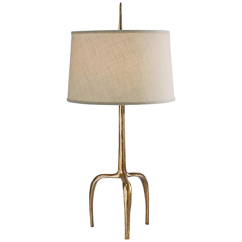 Image 2 Riley Gold Leaf Iron Tripod Table Lamp