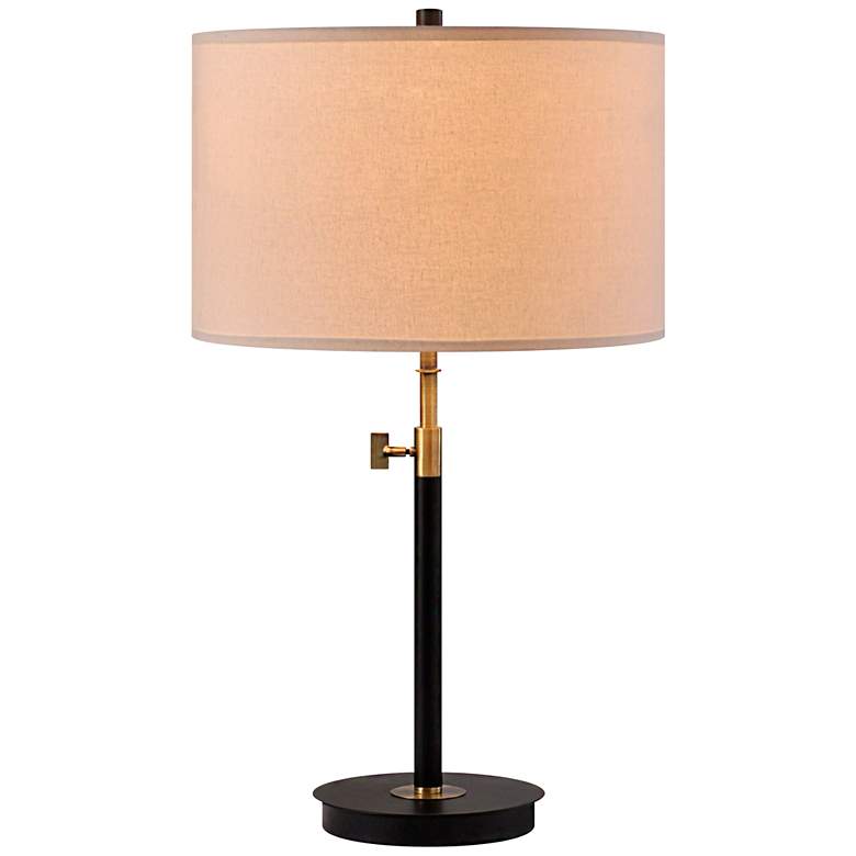 Image 1 Riley Matte Black and Brass Adjustable Table Lamp