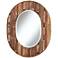 Riley Multicolor Stained 28" x 35 1/2" Oval Wall Mirror