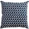 Riley Navy and White Diagonal Swoops 20"W Throw Pillow