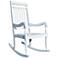 Riley White Wood Slat Rocking Chair