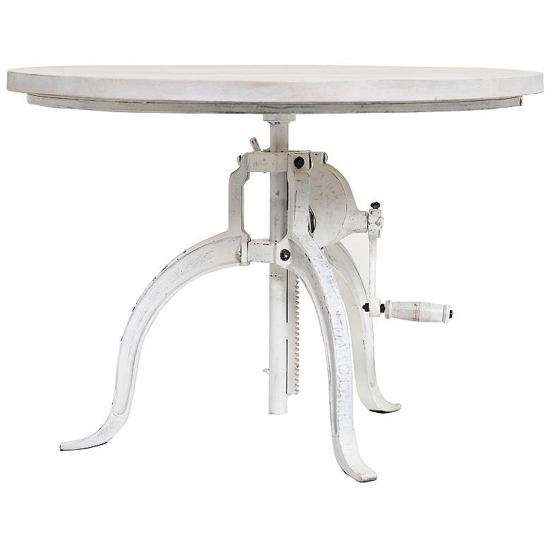 Image 1 Riley Whitewash Adjustable Height Rustic Coffee Table