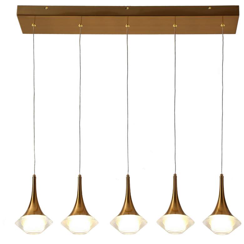 Image 1 Rilistenica 5-Light LED Acrylic Island Pendant Light