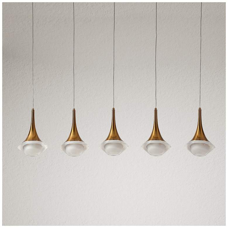 Image 3 Rilistenica 5-Light LED Acrylic Island Pendant Light more views