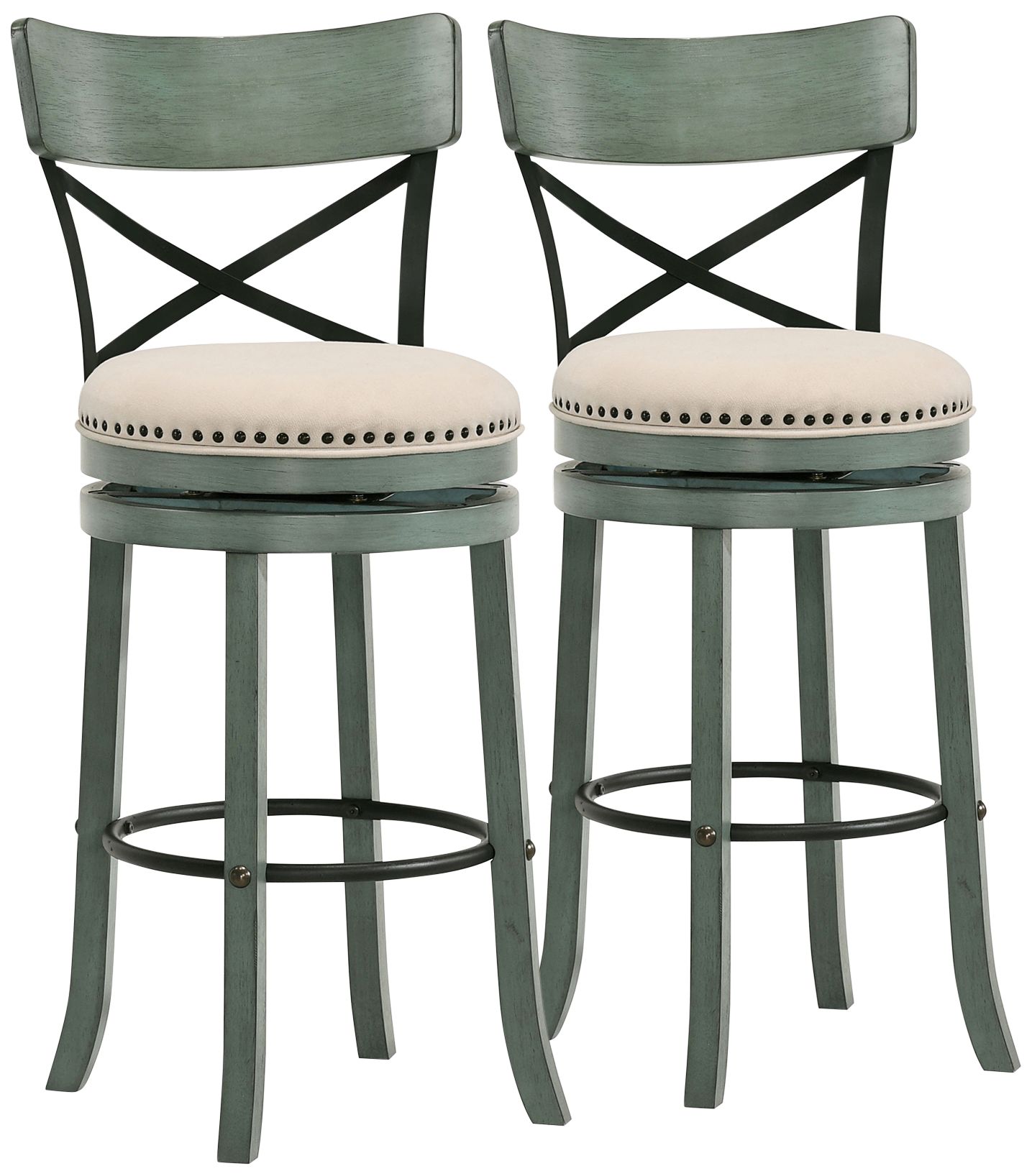 Farmhouse style swivel store bar stools