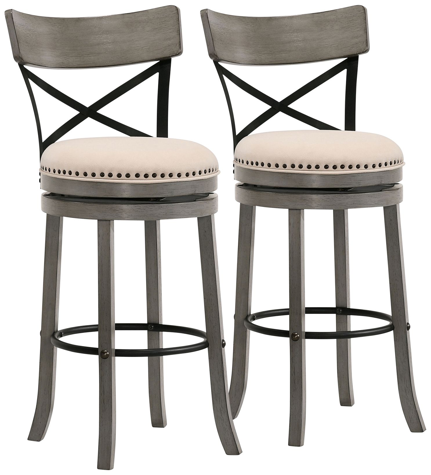 Grey bar stool discount set of 2