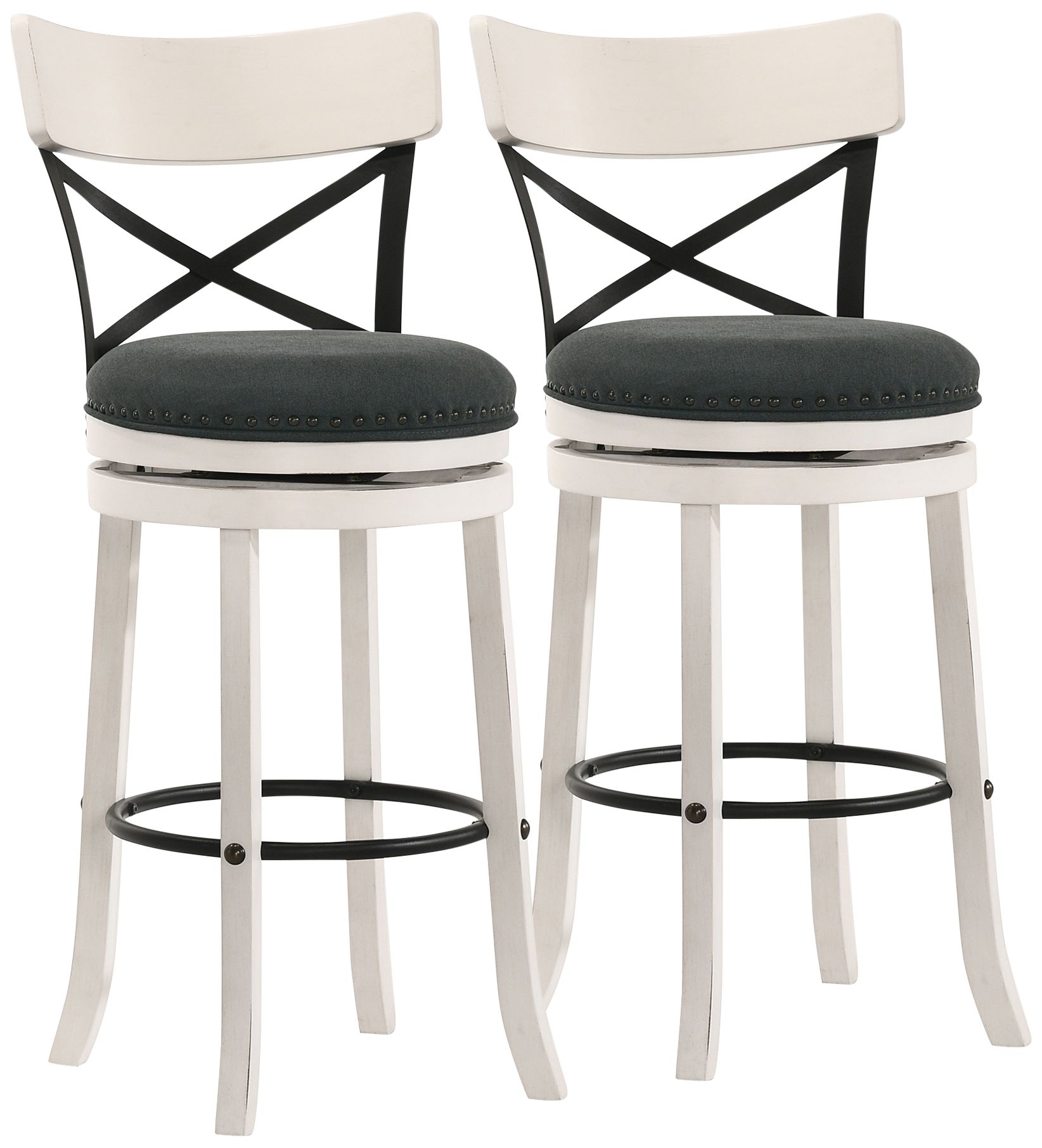 White counter stools swivel hot sale