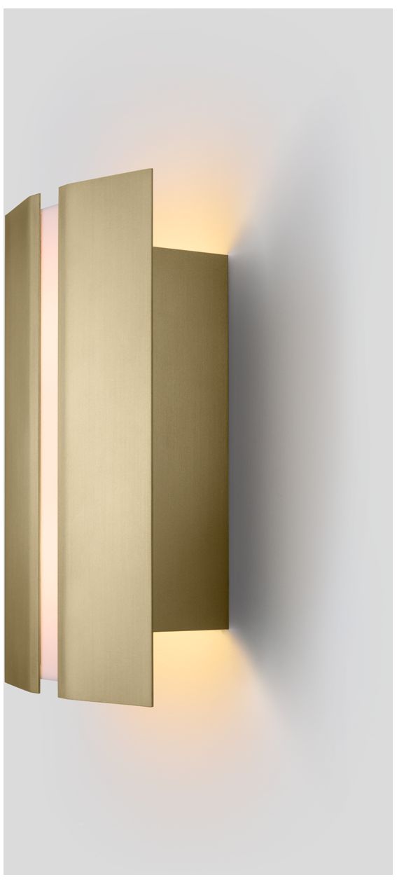 Image 5 Rima 12"H Brushed Brass LED Wall Sconce more views