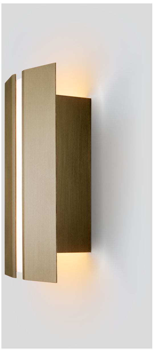 Image 4 Rima Sconce, Distressed Brass, 4000K more views